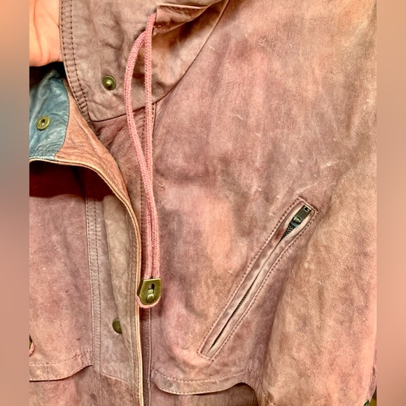 🔥VTG Genuine Leather Trench Coat Ankle Duster 80s 90s Cowboy Western Full Length - Picture 8 of 16